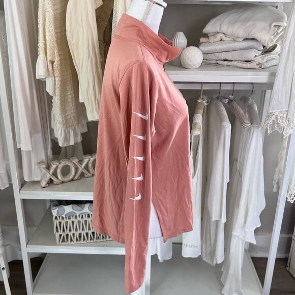 Nike Dri Fit blush pink women's size medium athletic jacket, athleisure #1381 - Picture 4 of 11